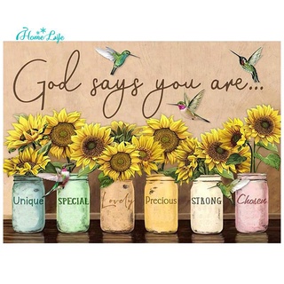 [H&L] Diamond Embroidery Sunflower Diamond Painting Kit Cross Stitch Flower Home Decoration #1