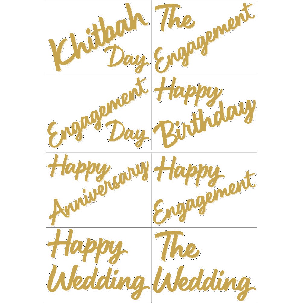 Happy Wedding Engagement Anniversary Sermon Sermon Sticker Background  Decoration | Shopee Philippines