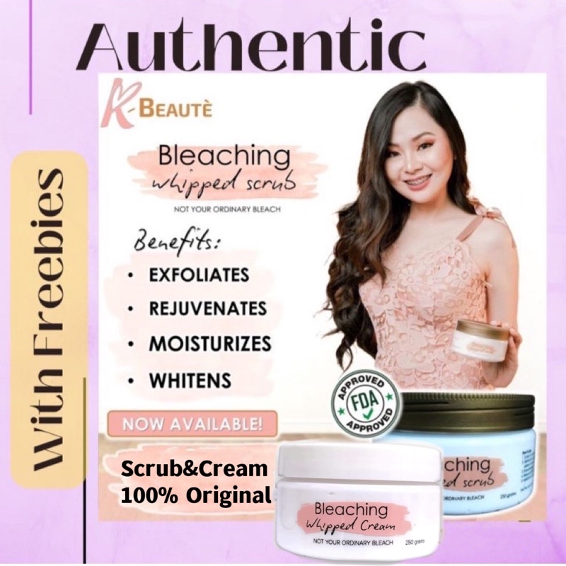 KBeaute Bleaching Whipped Scrub / Whipped Cream 100 ORIGINAL Shopee
