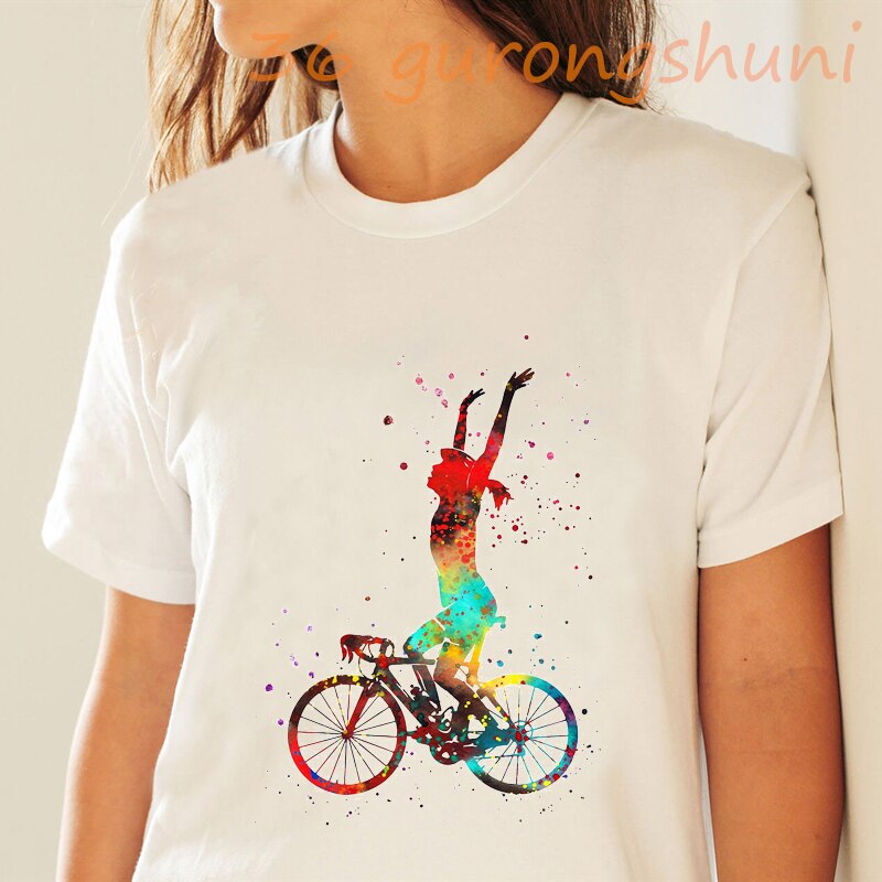 bicycle print shirt womens