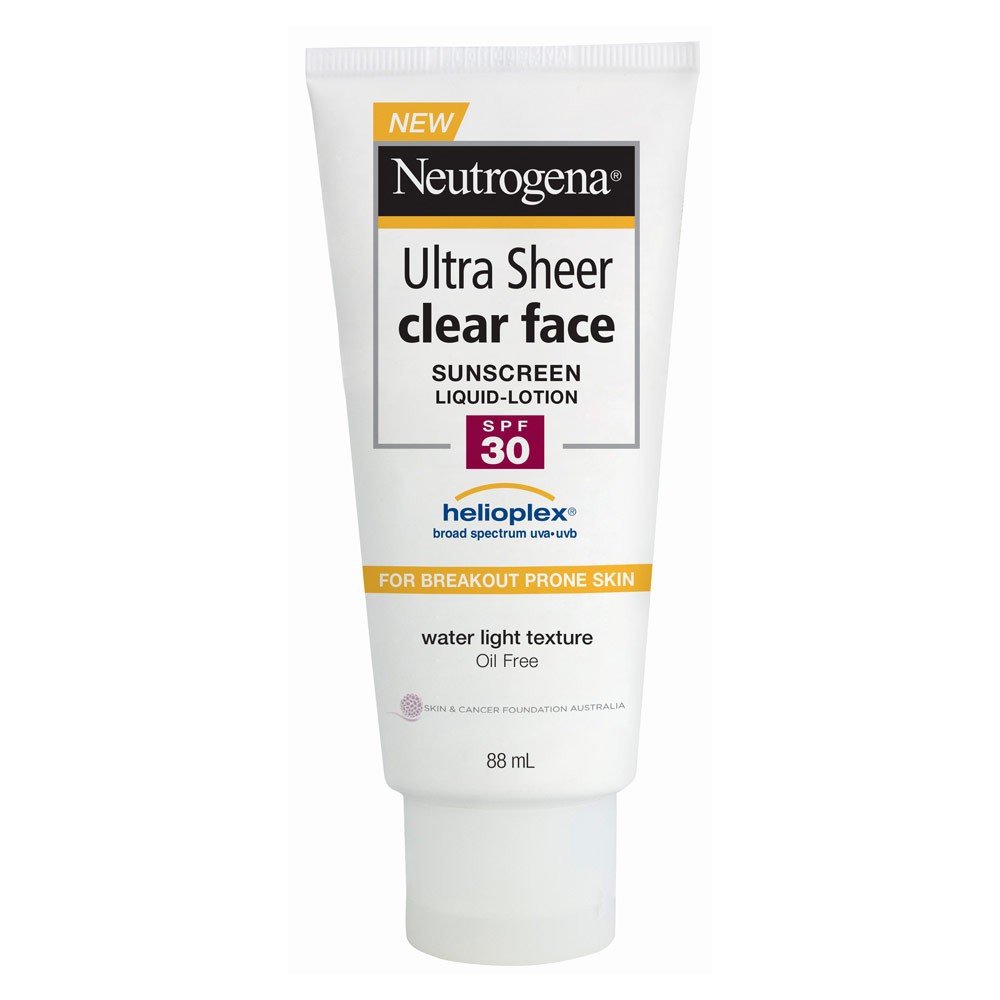 Neutrogena Ultra Sheer Clear Face Sunscreen Lotion SPF30+ 88mL Shopee