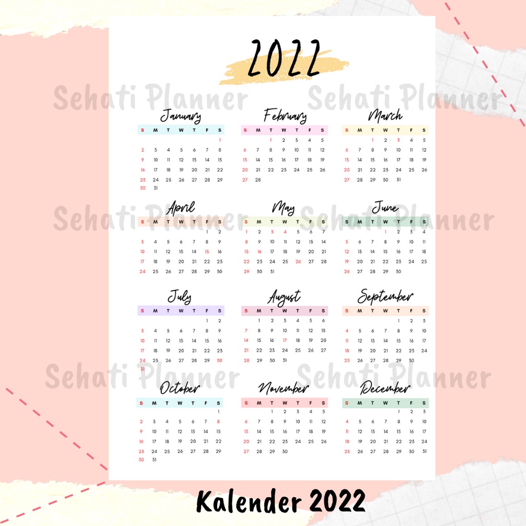 2022 Calendar Calendar 2022 Bullet Journal Paper Binder Loose 
