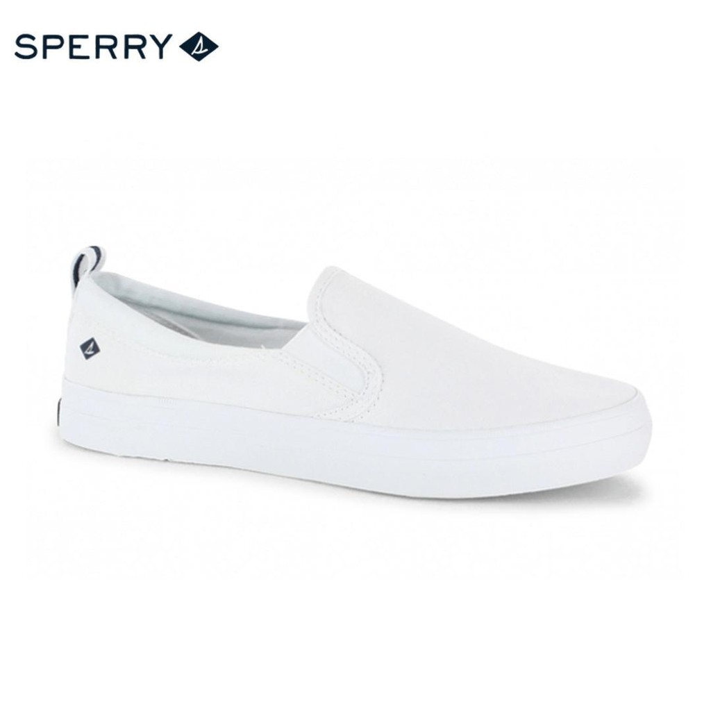 sperry white slip on