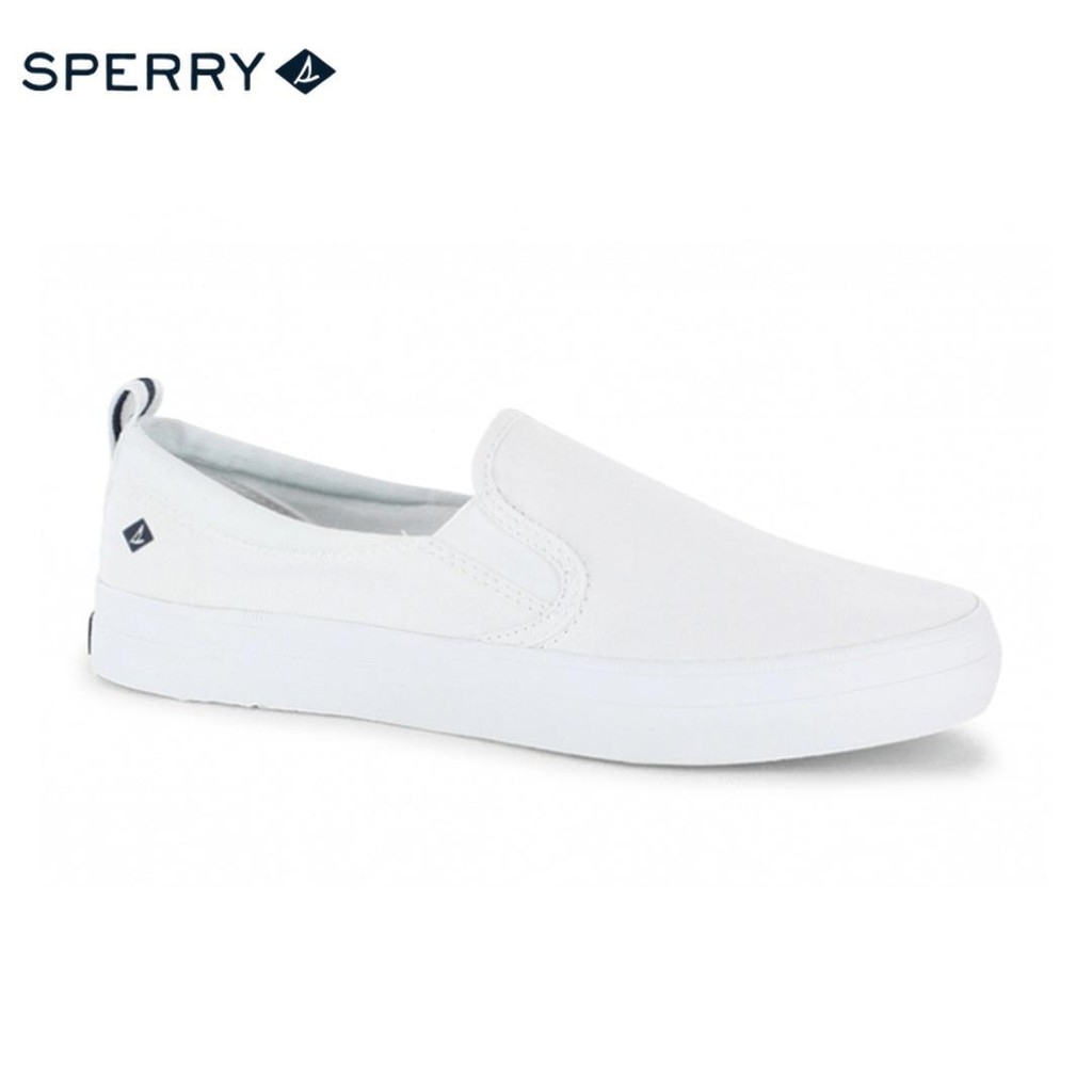 sperry slip on white