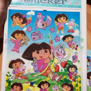 10x8 inches Dora the Explorer laser Stickers for birthday lootbag ...