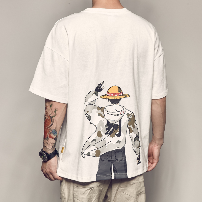 Oversized T-shirts Anime Basic Print t Shirt Short Sleeve Harajuku