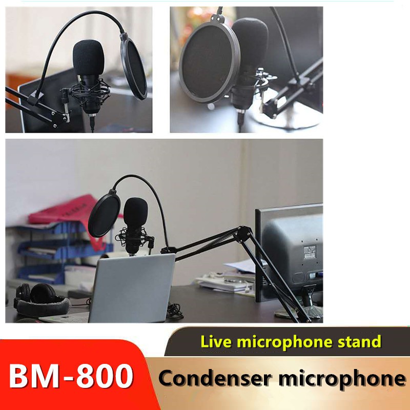 BM800 condenser microphone net, live microphone stand set(BM800