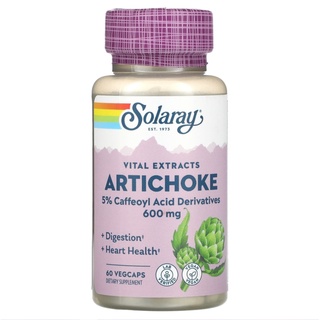 Solaray, Artichoke Leaf Extract, Dietary Supplement, 60 Veggie caps