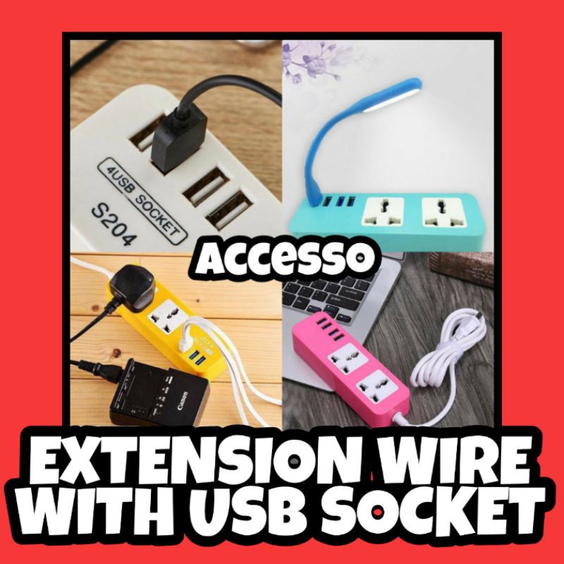 EXTENSION WIRE WITH USB SOCKET Shopee Philippines