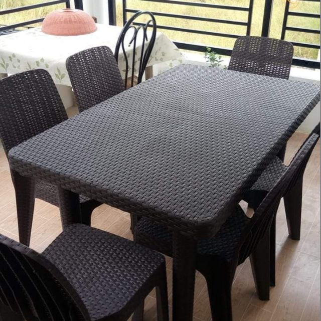 Jolly Rattan Table and Chairs | Shopee Philippines