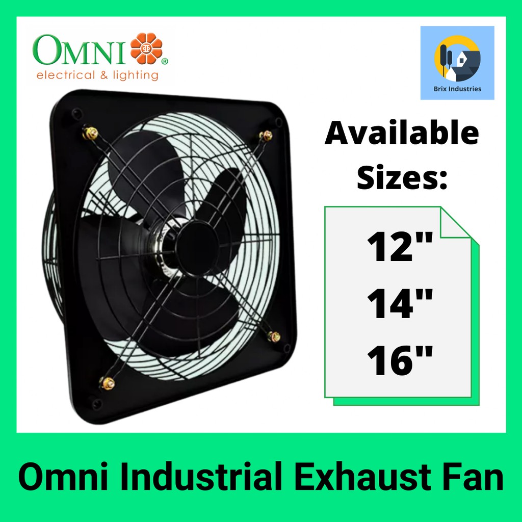 Omni Industrial Exhaust Fan 12 14 16 Xfv 300 Xfv 350 Xfv 400 12 14 16 Inches Wall Mounted Shopee Philippines