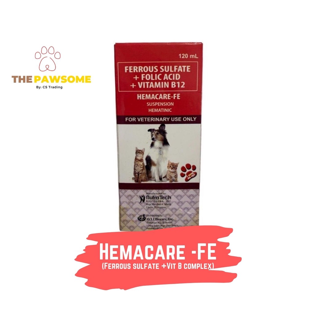 Hemacare FE for Dogs and Cats 120ml (Ferrous Sulfate + Folic Acid