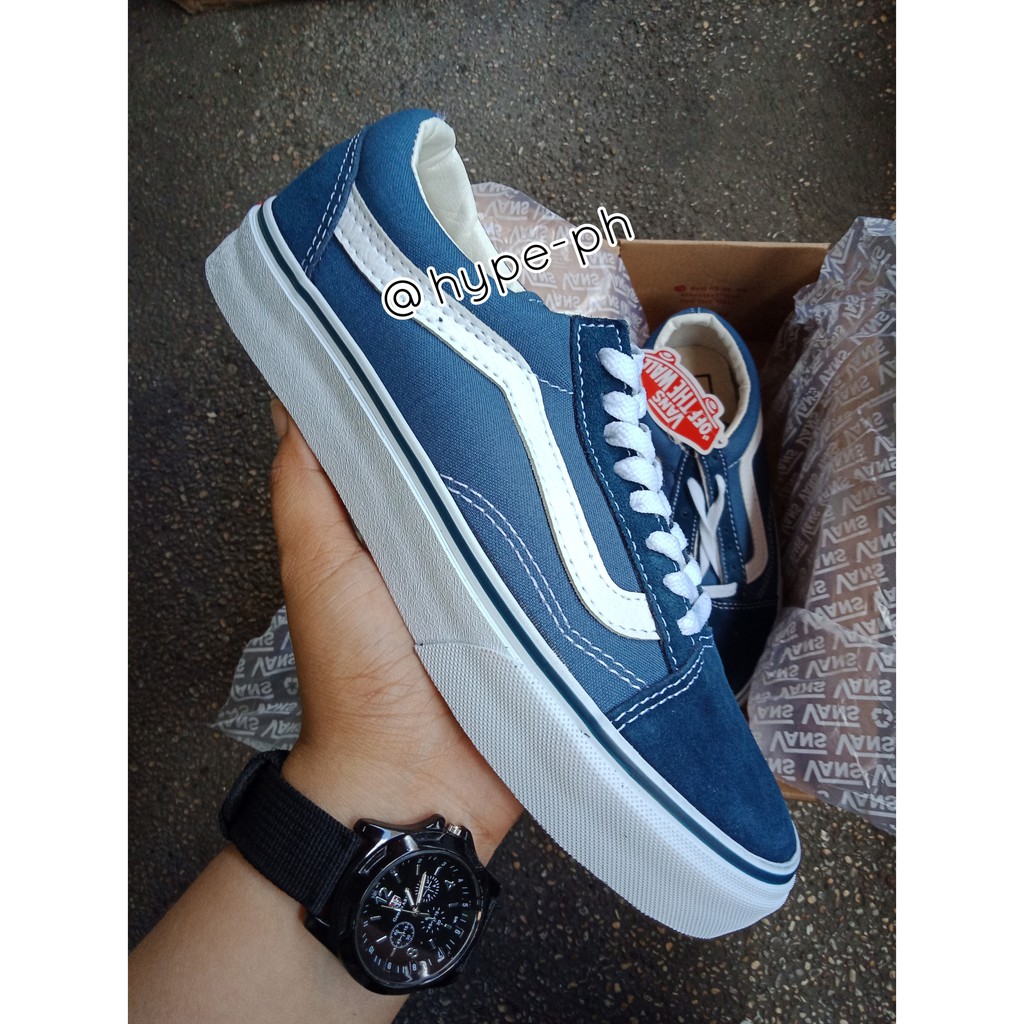 vans old skool navy and black