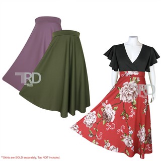 Waist 26”-30” Midi Skirt with Pocket Plain