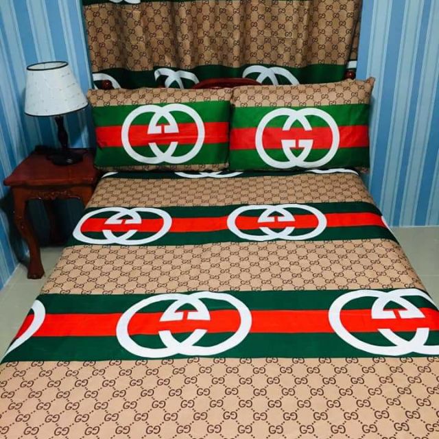 Bed sheet with pillow case GUCCI | Shopee Philippines