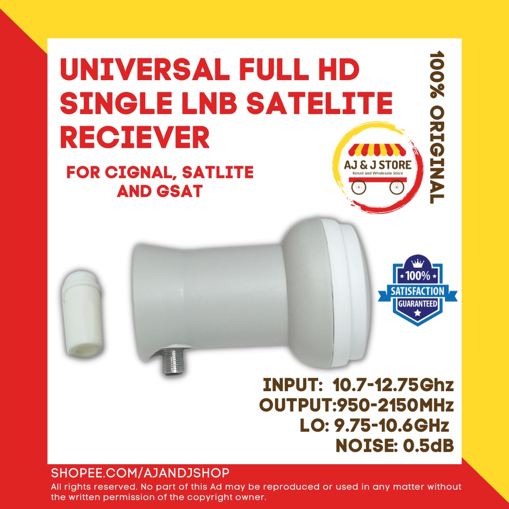 Universal Full HD Single LNB Satelite Receiver (For Cignal, Satlite