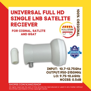 Universal Full HD Single LNB Satelite Receiver (For Cignal, Satlite, GSAT)