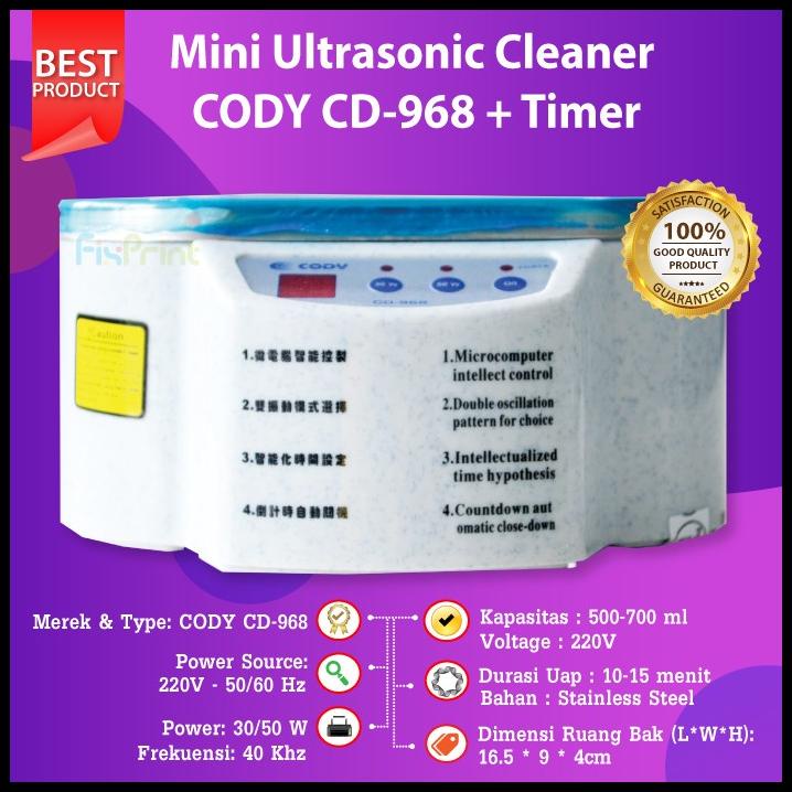Mini Ultrasonic Cleaner Cody Cd968 Ultra Sonic Digital Timer Machine