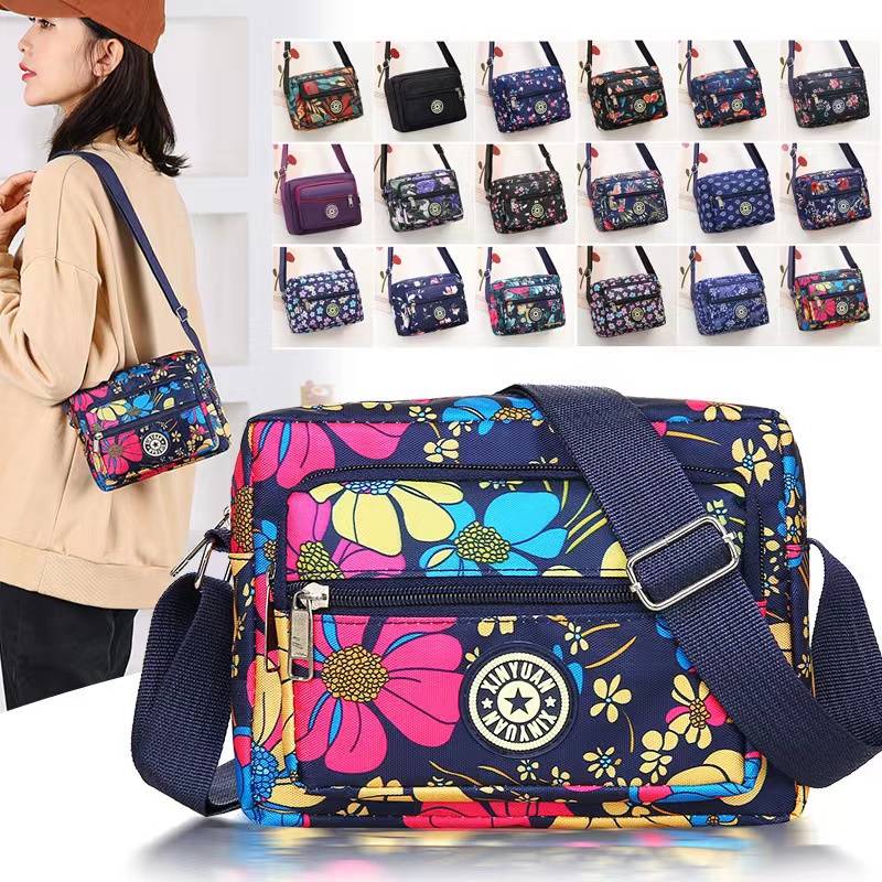 VG Ladies Waterproof Shoulder Bag Nylon Cross Body Bag Floral0859