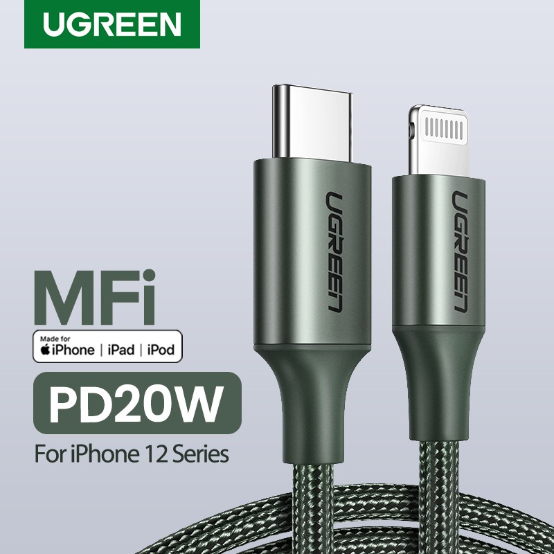 Ugreen MFi USB C to Lightning iPhone Charger Cable for iPhone 12 mini