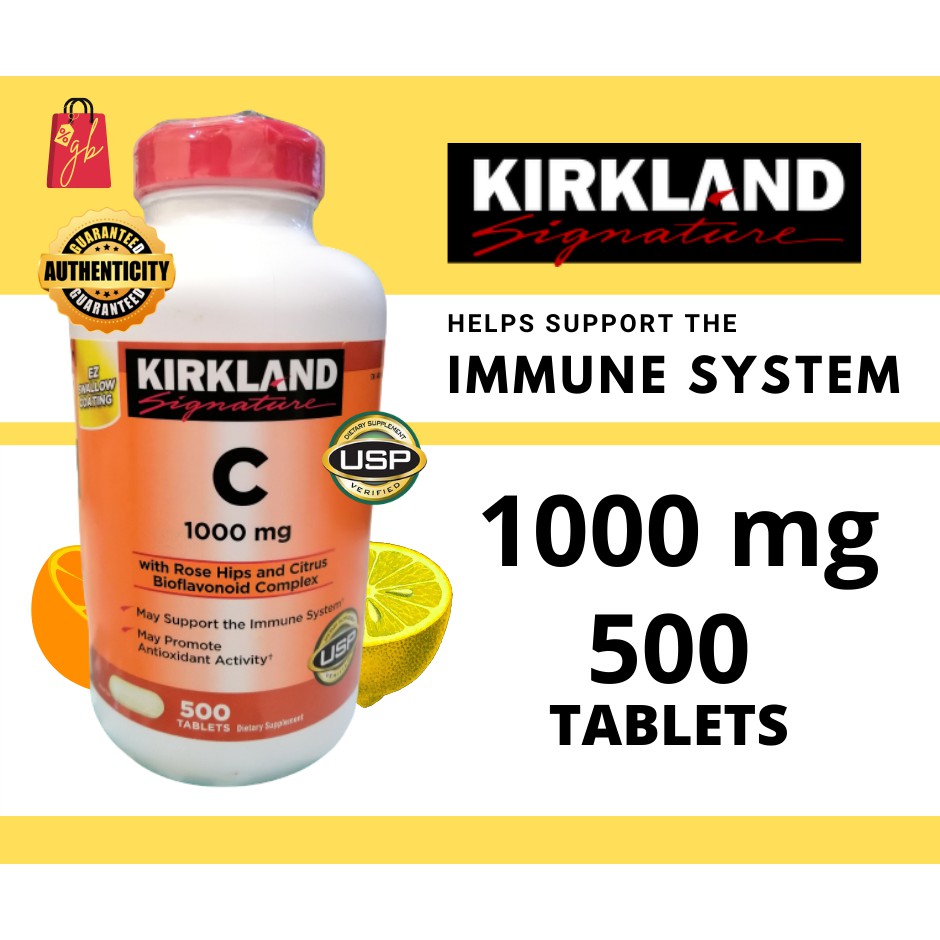 Kirkland Vitamin C 1000mg With Rosehips 500 Tablets Shopee Philippines