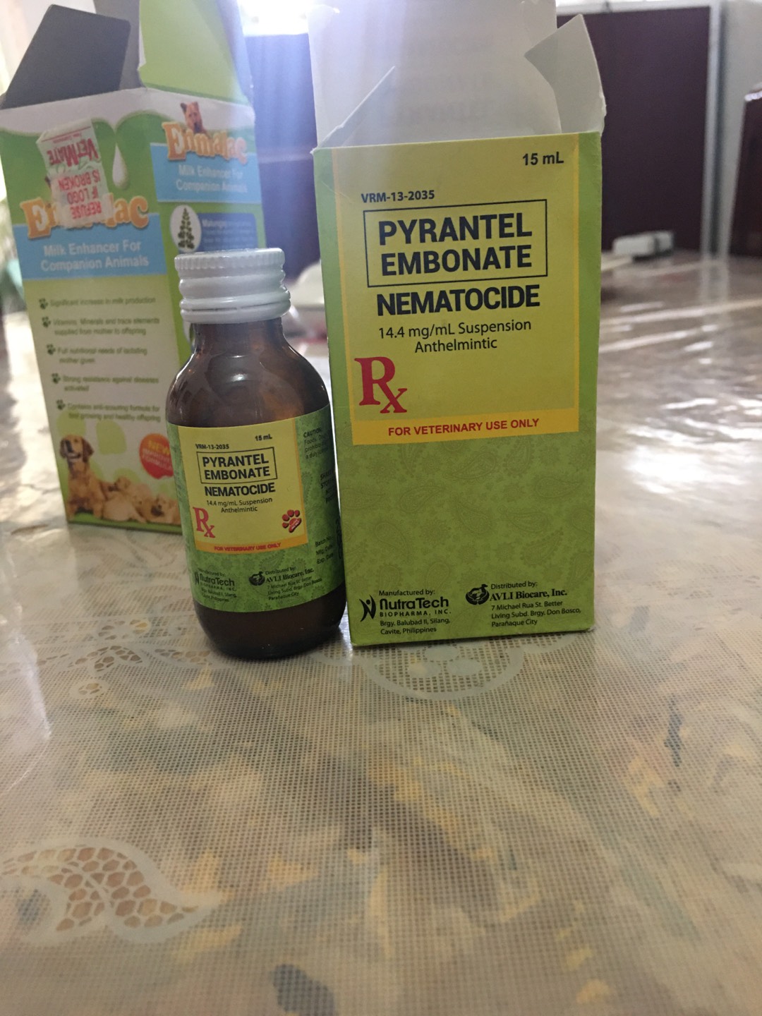 Pyrantel Embonate Nematocide dewormer 15ml for dogs and cat Shopee