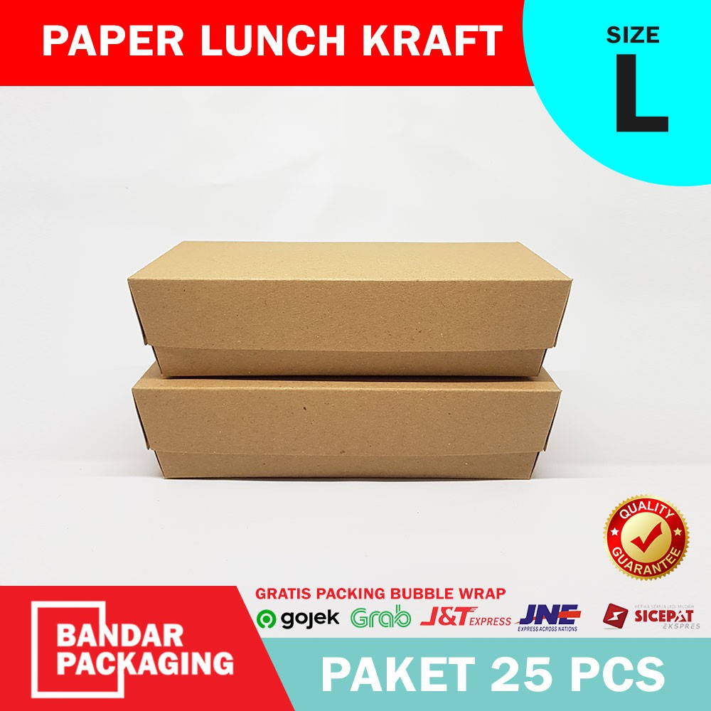 Paper Lunch Box Craft Package 25 Pcs Uk.l Food Grade Foopak Material ...