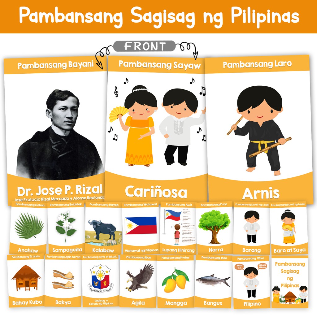 Pambansang Sagisag ng Pilipinas Flash Card (Laminated) | Shopee Philippines