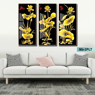 [Combo 3 Panels] Phuc Loc Tho Mirror Coated Paintings Ratio 1: 2 Hanging Living Room, Church Room - Complete Finished Painting Just Hang #1
