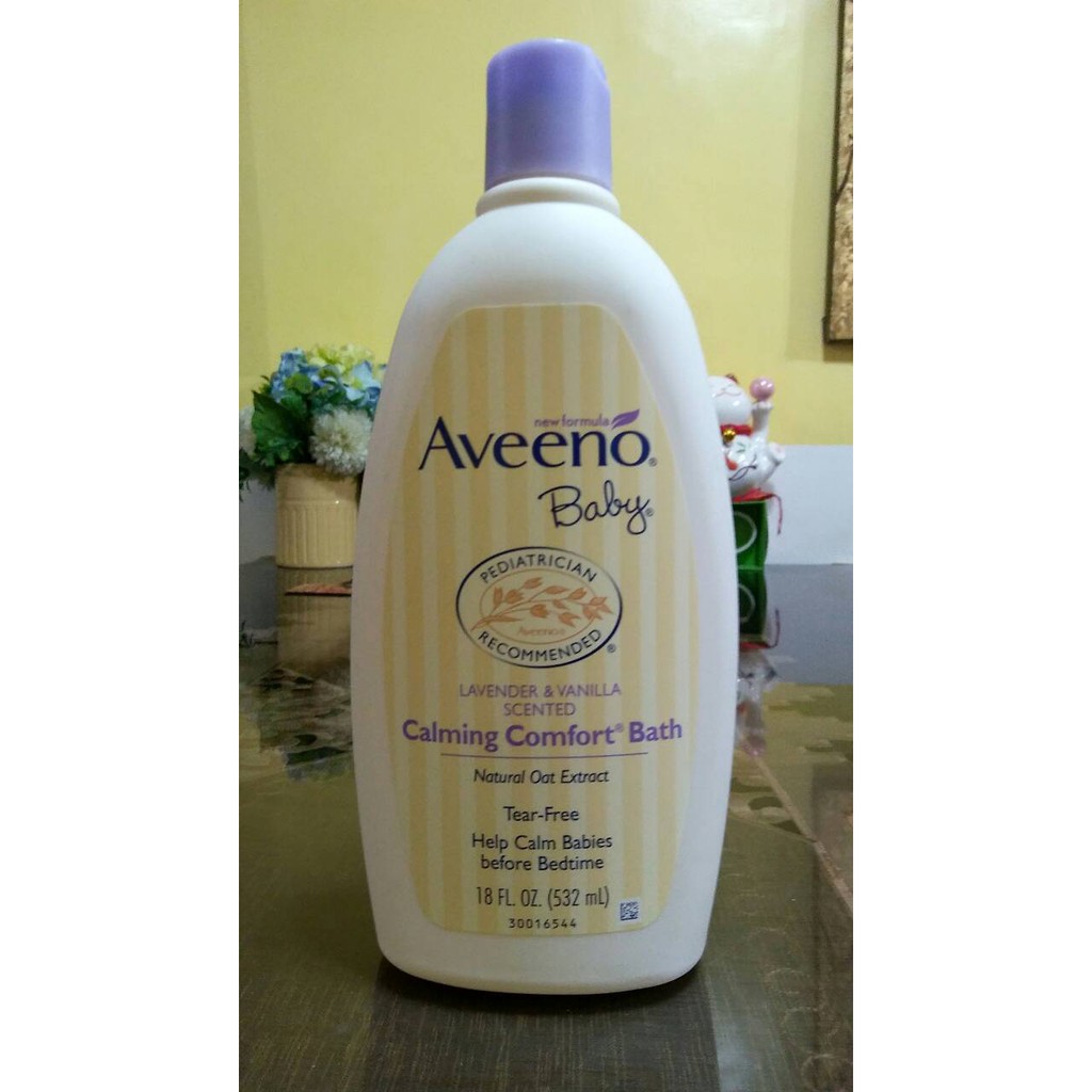 Aveeno Baby Calming Comfort Bath Wash Lavender Vanilla Shopee