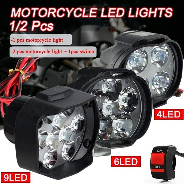 1/2 X Motorcycle Motorbike CREE LED U5 Headlight Driving Fog Spot Lights 13.5W 