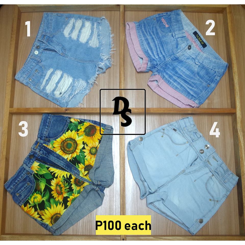 denim shorts size 24