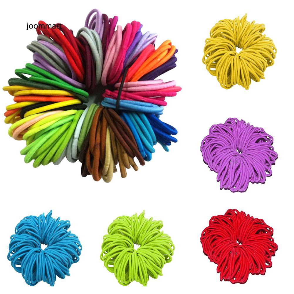 Jm Kids Girls 50pcs Lot Thick Endless Snag Free Hair Elastics