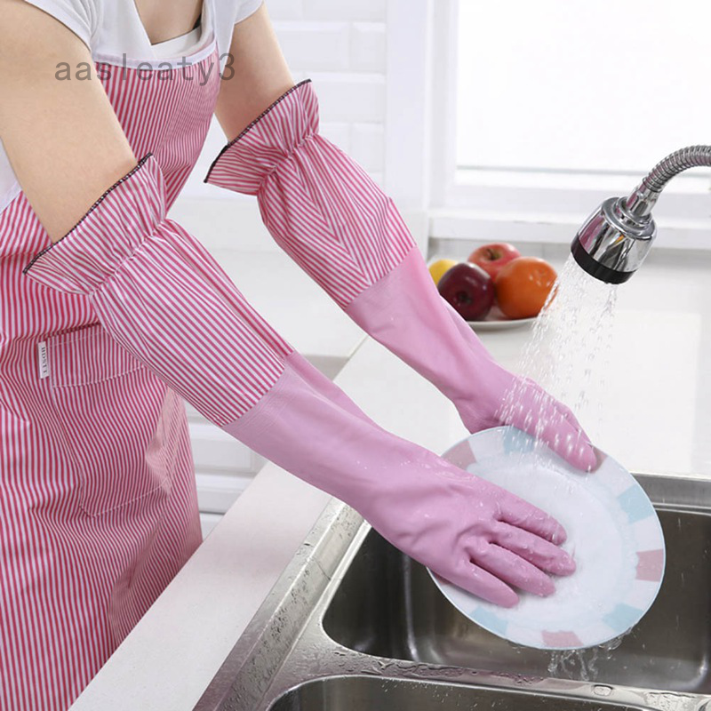 Fashionable housekeeping gloves, kitchen cleaning and durable dishwashing laundry rubber gloves