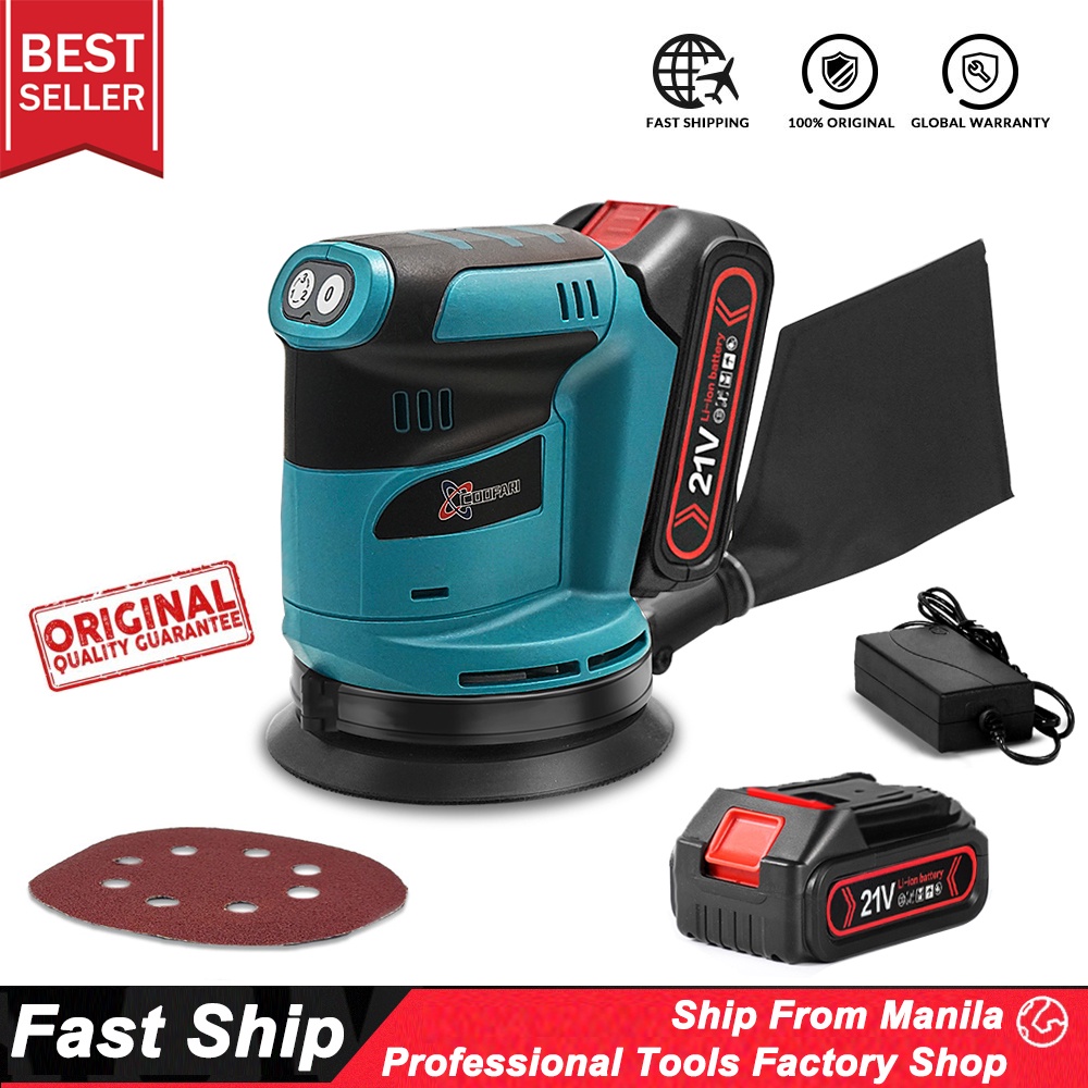 COOFARI 125mm Brushless Disc Random Orbital Electric Sander Grinder