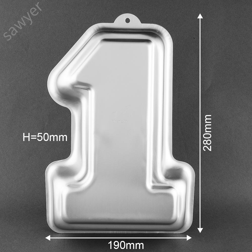 number one cake pan mold