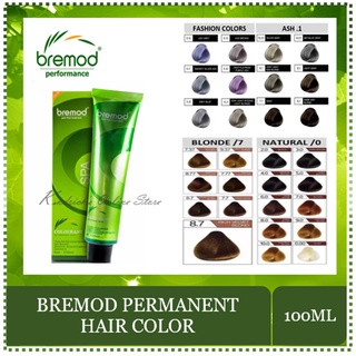 Bremod Hair Color, Hair Dye, 100ml Ash .1/Natural .0/Fashion Color Beauty Hair Care