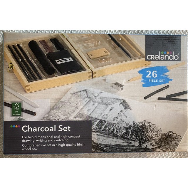 charcoal sketching set crelando