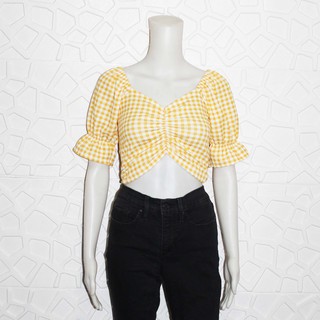 yellow checkered top