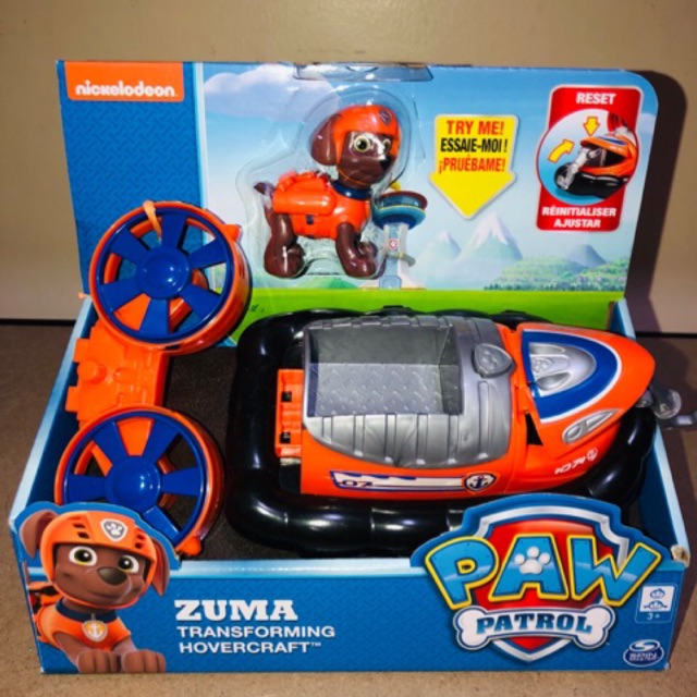 paw patrol zuma transforming hovercraft