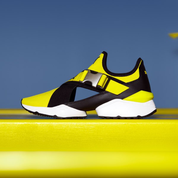 puma muse cut out yellow