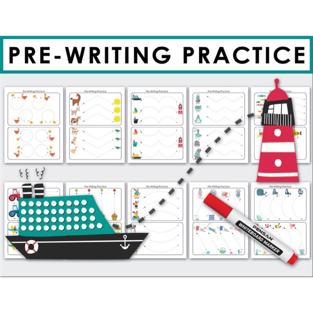 reusable preschool worksheets practice writing skills workbook