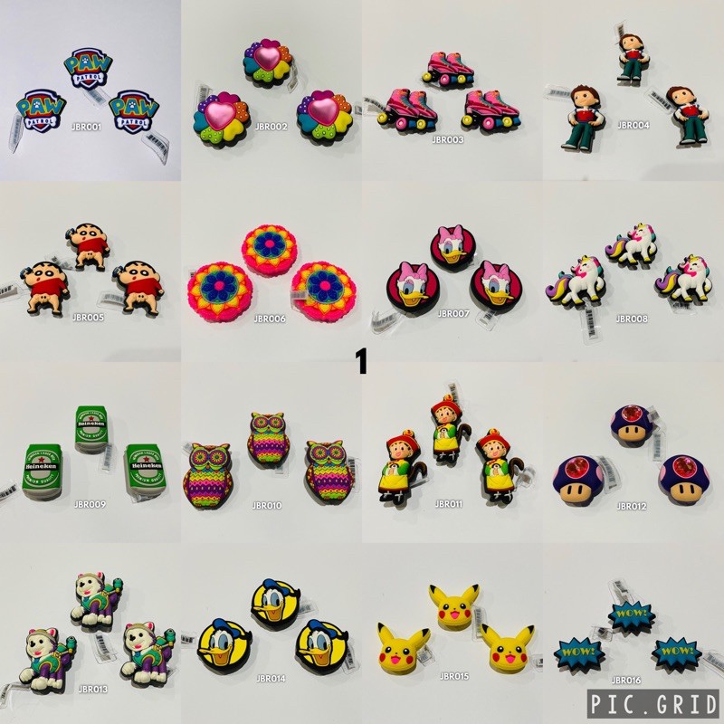 BATCH 1 ORIGINAL CROCS JIBBITZ / CHARMS / PIN for your CROC CLASSIC