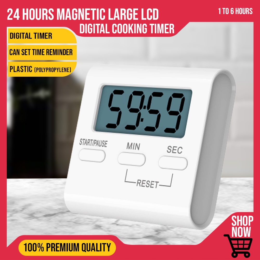 Digital LCD Kitchen Cooking Timer Count-Down Up Clock Alarm Magnetic Reminder 