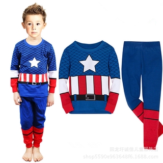 Age 1-7yrs Kids Baby Boys Pajamas Set Cartoon Hulk Ironman Sleepwear Toddler Long Sleeve Pyjamas jYp #8
