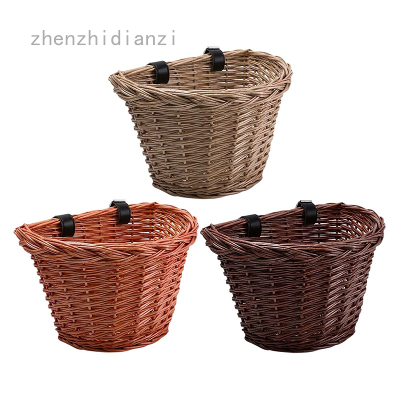 Lie Of World Lady And Kids Rattan Wicker Basket Woven Bike Bicycle Handlebar Natural Weaving Shopee Philippines