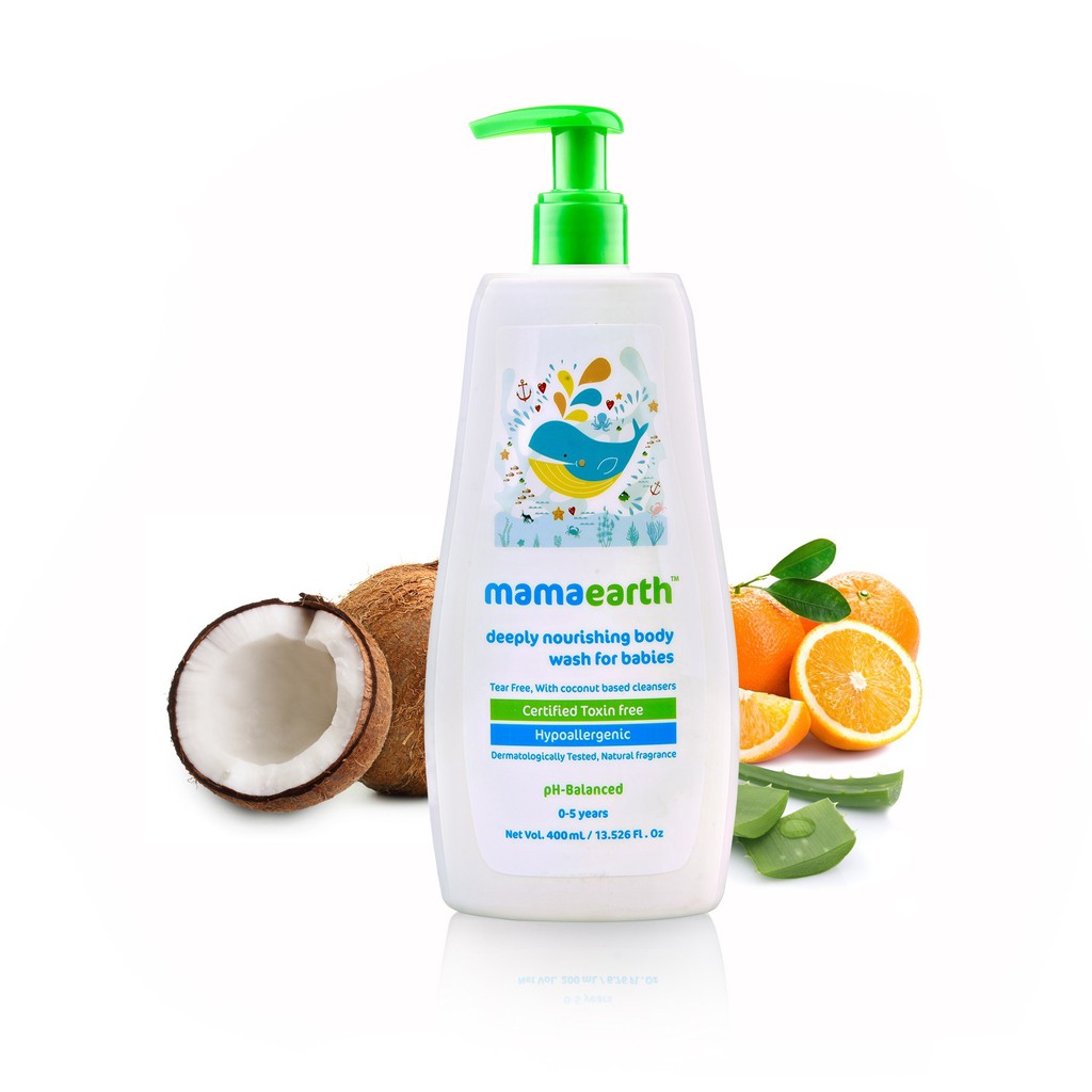Mamaearth Deeply Nourishing Body Wash for babies, 400ml Shopee