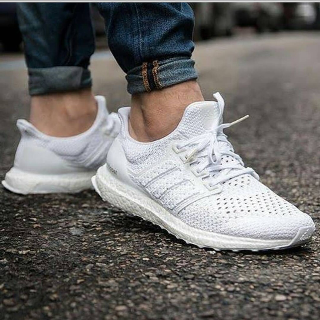 triple white shoes