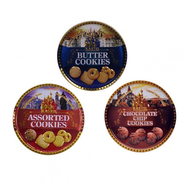 Kastel Choco Chip / Butter Cookies / Assorted Cookies Tin Can 340g