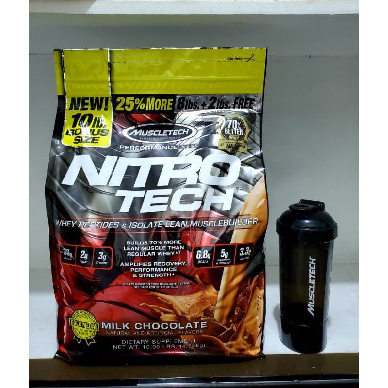 Muscletech Nitrotech Whey Protein Powder 10lbs | Shopee Philippines